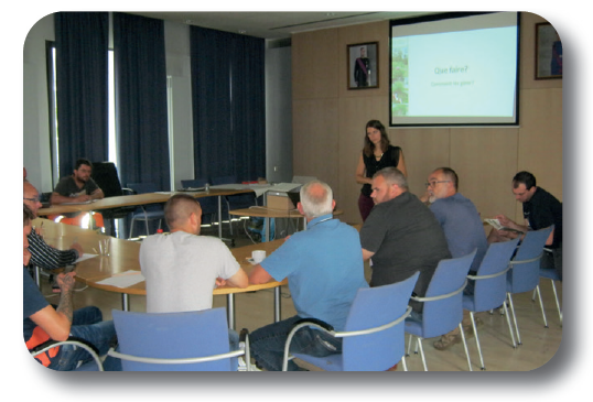 Photo d'une pub pour les formations pour les entrepreneurs de Parcs et Jardins