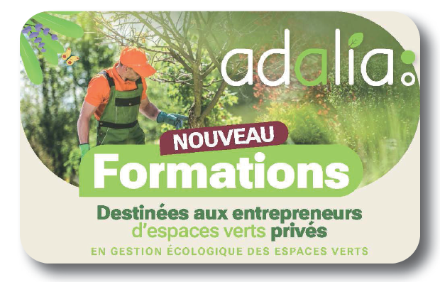Photo d'une pub pour les formations pour les entrepreneurs de Parcs et Jardins
