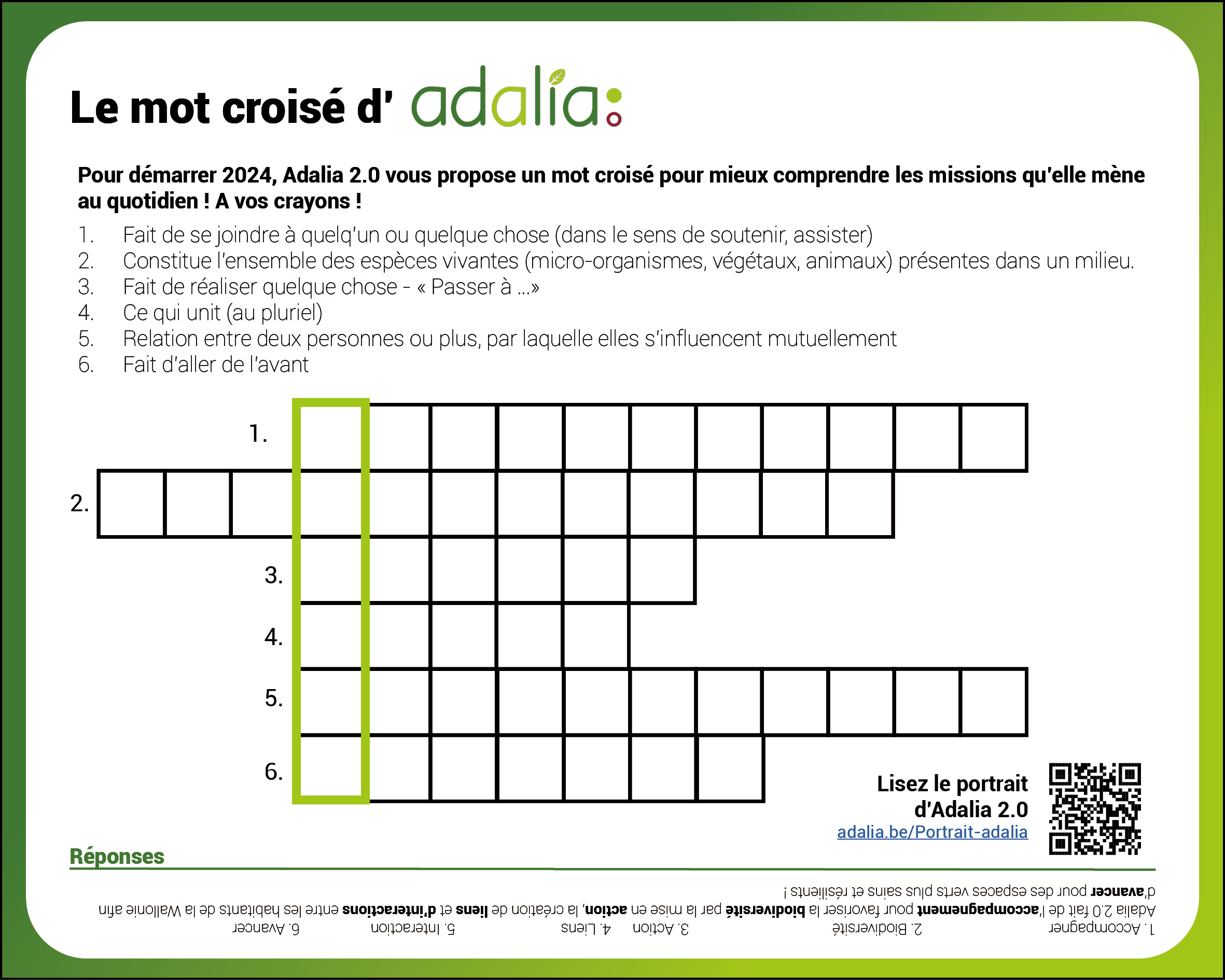 Le mot croisé d'Adalia