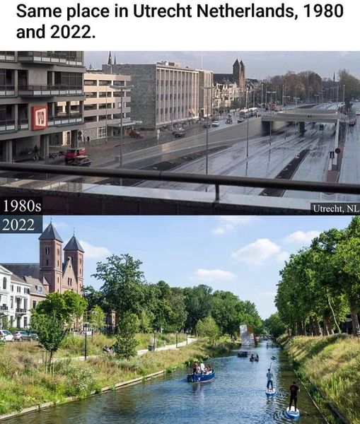 Avant-après végétalisation à Utrecht